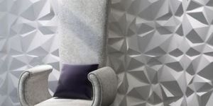 Grey Printed Vinyl Wallpaper