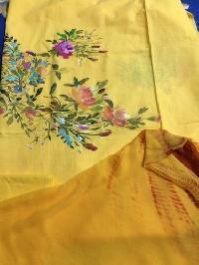 Hand Painted Dress Material