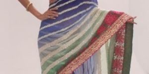 Blue Line Saree