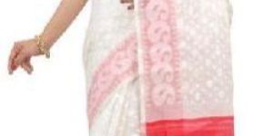 Cotton Silk Dhakai Jamdani Handloom Saree