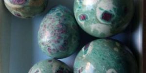 Ruby Fuschite Sphere Eggs
