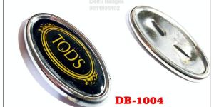 Oval Shape Metal Badge Black Color for Leather Accessories