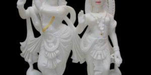White Marble Radha Krishna Statue
