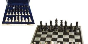 Bone and Horn Chess Set