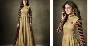 Floor Length Long Silk Designer Suit