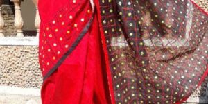 Mirror Work Handloom Cotton Silk Sarees