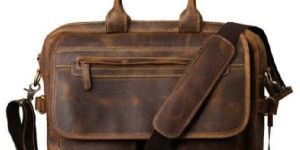 Custom Durable Mens Leather Briefcase Bag