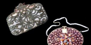 Stone Work Clutch Bag