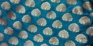 Peacock Printed Taffeta Silk Jacquard Fabric