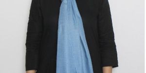 Blue Colored Handwoven Pashmina Stole