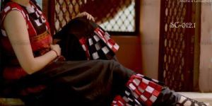 Front Open Ikkat Top & Butterfly Pant