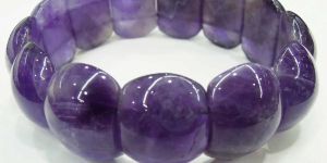 Amethyst Bracelet Quartz Oval Domed