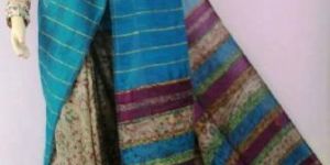A023 Blue Cotton Sarees