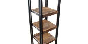 Wooden and Metal Bookcases