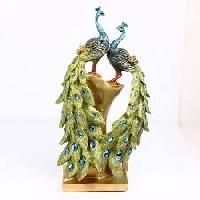 Wooden Peacock Statue