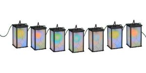 Black LED Mosaic Color Changing String Light Set