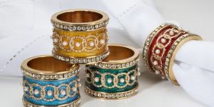 Handcrafted Metal Napkin Rings Set