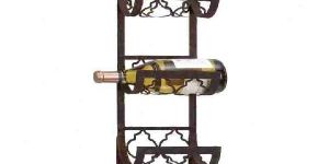 Metal 4 Bottle Wall Mounted Wine Rack