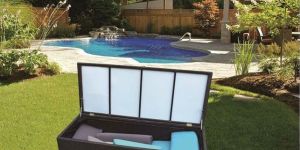 PE Rattan Cushion Storage Box