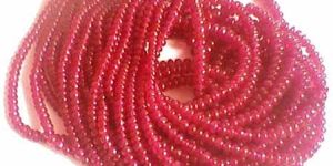 Ruby Faceted Beads