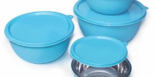 4 Pcs Coloured Lid Flora Bowl Set