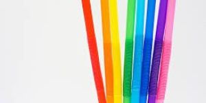 Multi Colored Plastic Drinking Straws