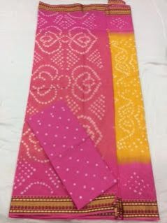 Cotton Bandhani Sarees