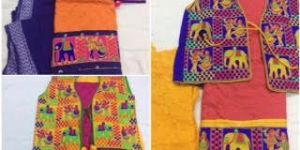 Embroidery Suit Material with Jacket