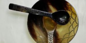 Horn Bowl & Spoon Set