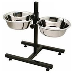 Paws for a Cause High Quality Stainless Steel Pets Dog Food Bowl Stand (1500Mlx2 Bowl)