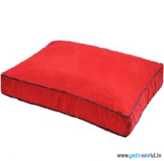 Petsworld Rectangular Dog Bed Medium (Red)