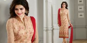 Prachi Desai Beige Georgette Embroidered Straight Suit_RF20236