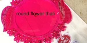 Round Flower Pooja Thali