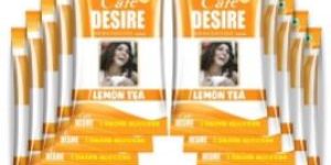 Cafe Desire Instant Lemon Tea Premix, 150g (10 Sachets)