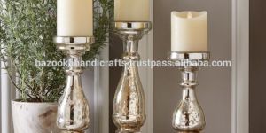 Glass Pillar Candle Holder