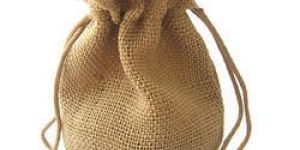 Jute Mini Drawstring Pouch