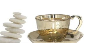 Brass Cup & Saucer Set