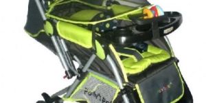 Polly's Pet Baby Rocking Stroller with Mosquito Net (Green)