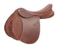 Plain Leather Brown Close Contact Saddle