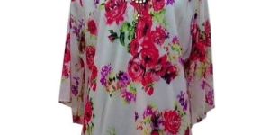 Ladies Floral Print Full Sleeves Tops