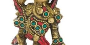 Lord Krishna Flute Brass Statue