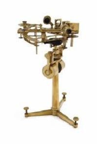 Brass Sextant with Stand