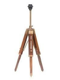 Vintage Nautical Wooden Tripod Lamp