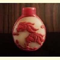 Antique Hand Carved Glass