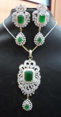 American Diamond Meena CZ Necklace