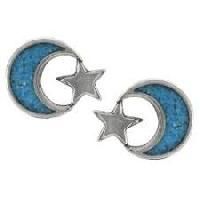 Turquoise Moon Earrings