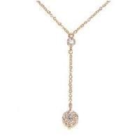 Gold Crystal Drop Necklace