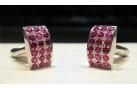 925 Sterling silver Ruby Gemstone Men's Cufflink