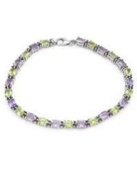 925 Amethyst Peridot Bracelet