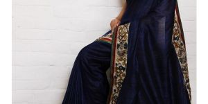 Georgette Blue Printed Sarees